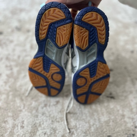 Asics Women's Royal Blue/Purple & White Gel-Rocket Indoor Shoe, Size 6 - Picture 5 of 6